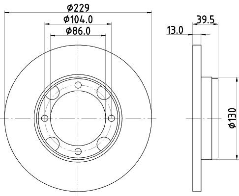 Nisshinbo ND3031 Unventilated front brake disc ND3031: Buy near me in Poland at 2407.PL - Good price!