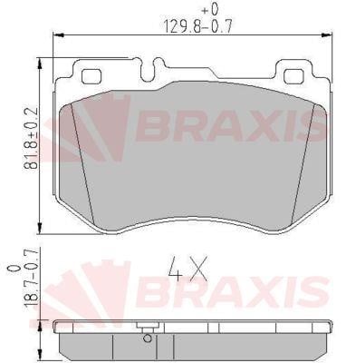 Braxis AA0626 Тормозные колодки дисковые, комплект AA0626: Отличная цена - Купить в Польше на 2407.PL!