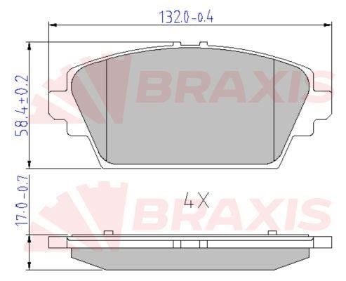 Braxis AA0644 Тормозные колодки дисковые, комплект AA0644: Отличная цена - Купить в Польше на 2407.PL!