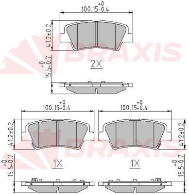 Braxis AA0602 Тормозные колодки дисковые, комплект AA0602: Отличная цена - Купить в Польше на 2407.PL!