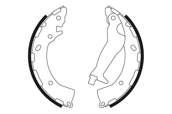 Nisshinbo NS6014 Brake shoe set NS6014: Buy near me at 2407.PL in Poland at an Affordable price!