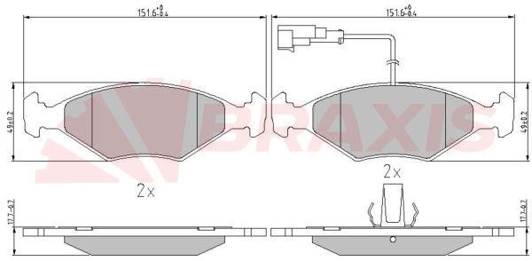 Braxis AA0603 Brake Pad Set, disc brake AA0603: Buy near me at 2407.PL in Poland at an Affordable price!