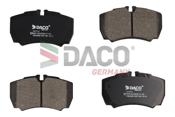 Daco 321012 Brake Pad Set, disc brake 321012: Buy near me at 2407.PL in Poland at an Affordable price!