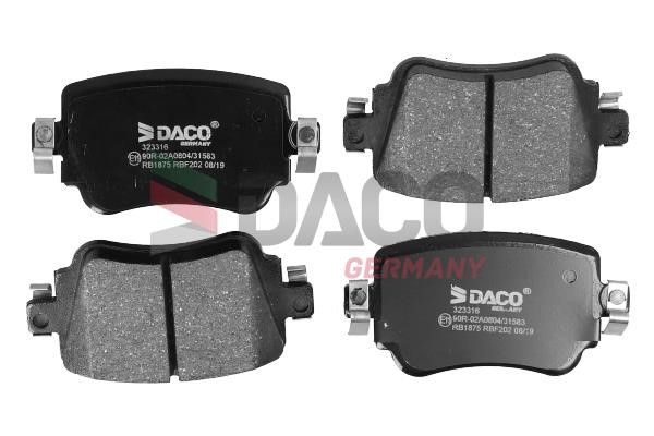 Daco 323316 Brake Pad Set, disc brake 323316: Buy near me in Poland at 2407.PL - Good price!