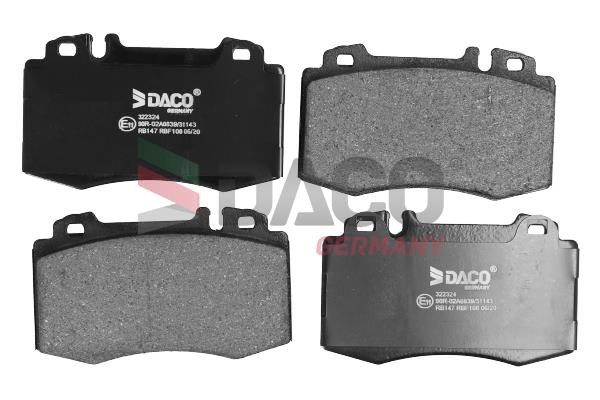 Daco 322324 Brake Pad Set, disc brake 322324: Buy near me in Poland at 2407.PL - Good price!