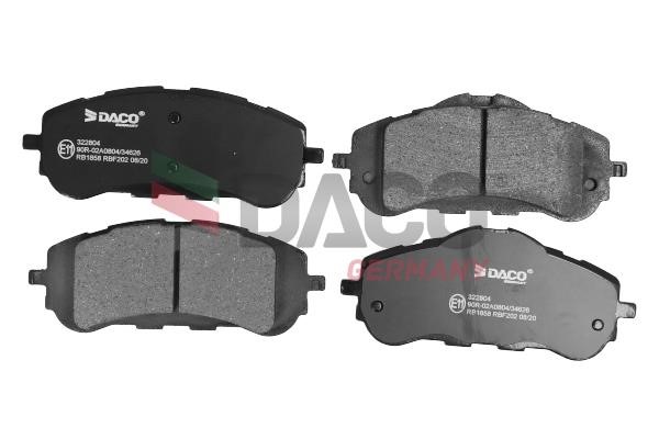 Daco 322804 Brake Pad Set, disc brake 322804: Buy near me in Poland at 2407.PL - Good price!