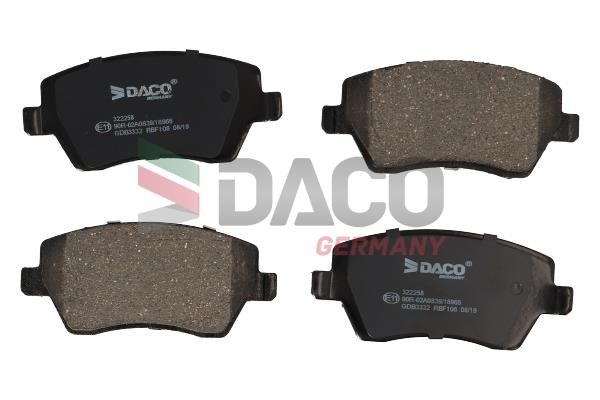 Daco 322258 Brake Pad Set, disc brake 322258: Buy near me in Poland at 2407.PL - Good price!