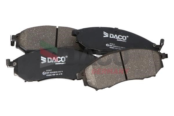 Daco 322617 Brake Pad Set, disc brake 322617: Buy near me in Poland at 2407.PL - Good price!