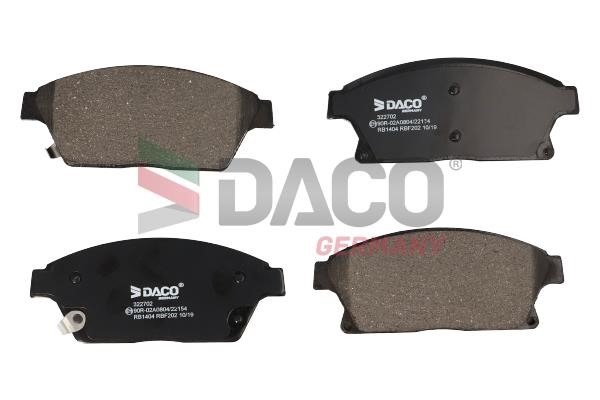 Daco 322702 Brake Pad Set, disc brake 322702: Buy near me in Poland at 2407.PL - Good price!