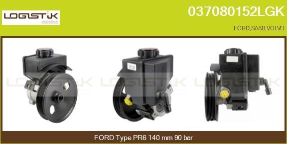LGK 037080152LGK Hydraulic Pump, steering system 037080152LGK: Buy near me in Poland at 2407.PL - Good price!
