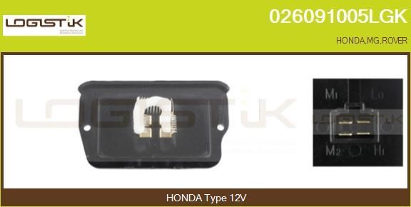 LGK 026091005LGK Resistor, interior blower 026091005LGK: Buy near me in Poland at 2407.PL - Good price!