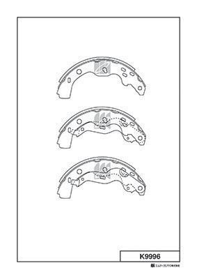 Kashiyama K9996 Brake shoe set K9996: Buy near me in Poland at 2407.PL - Good price!