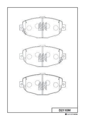 Kashiyama D2110M Тормозные колодки дисковые, комплект D2110M: Отличная цена - Купить в Польше на 2407.PL!