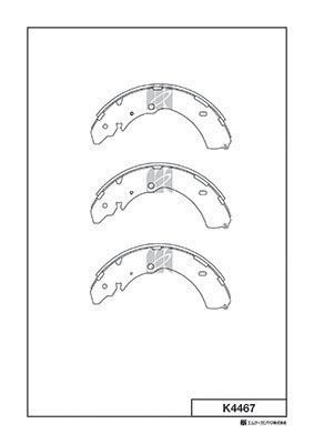 Kashiyama K4467 Brake shoe set K4467: Buy near me in Poland at 2407.PL - Good price!