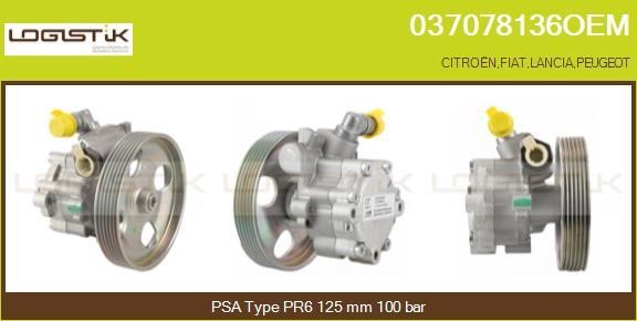 LGK 037078136OEM Hydraulic Pump, steering system 037078136OEM: Buy near me in Poland at 2407.PL - Good price!