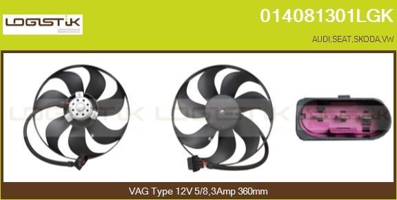 LGK 014081301LGK Вентилятор радиатора охлаждения 014081301LGK: Отличная цена - Купить в Польше на 2407.PL!