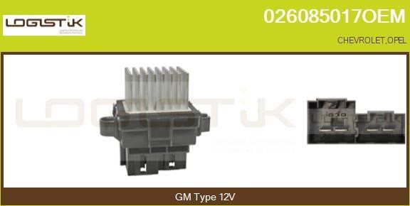 LGK 026085017OEM Resistor, interior blower 026085017OEM: Buy near me at 2407.PL in Poland at an Affordable price!