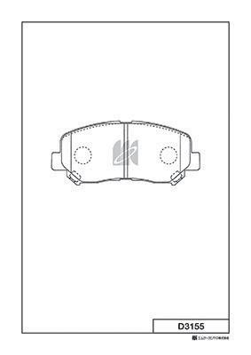 Kashiyama D3155 Brake Pad Set, disc brake D3155: Buy near me at 2407.PL in Poland at an Affordable price!