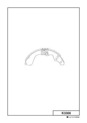 Kashiyama K3386 Колодки тормозные барабанные, комплект K3386: Отличная цена - Купить в Польше на 2407.PL!