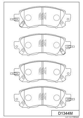 Kashiyama D1344M Brake Pad Set, disc brake D1344M: Buy near me in Poland at 2407.PL - Good price!