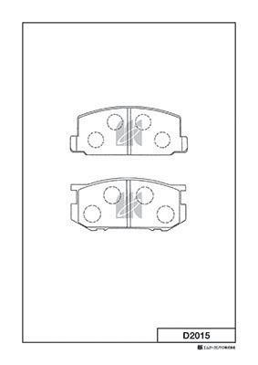 Kashiyama D2015 Front disc brake pads, set D2015: Buy near me in Poland at 2407.PL - Good price!