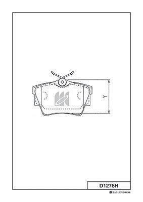 Kashiyama D1278H Brake Pad Set, disc brake D1278H: Buy near me in Poland at 2407.PL - Good price!