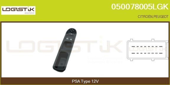 LGK 050078005LGK Power window button 050078005LGK: Buy near me at 2407.PL in Poland at an Affordable price!