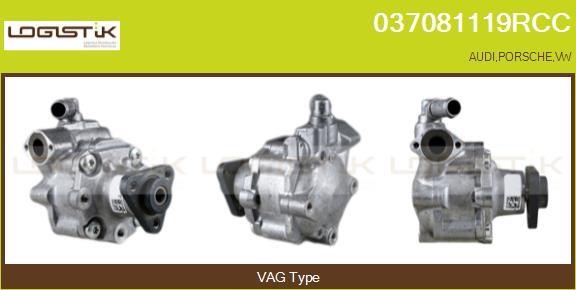LGK 037081119RCC Hydraulic Pump, steering system 037081119RCC: Buy near me in Poland at 2407.PL - Good price!
