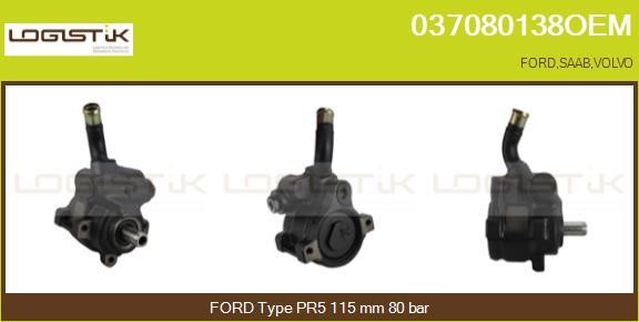 LGK 037080138OEM Hydraulic Pump, steering system 037080138OEM: Buy near me in Poland at 2407.PL - Good price!