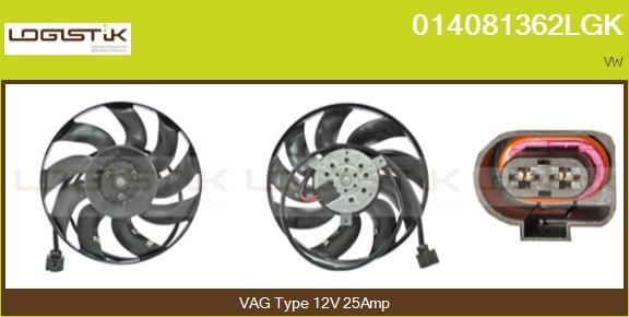 LGK 014081362LGK Вентилятор радиатора охлаждения 014081362LGK: Отличная цена - Купить в Польше на 2407.PL!