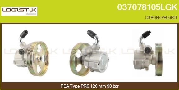 LGK 037078105LGK Hydraulic Pump, steering system 037078105LGK: Buy near me in Poland at 2407.PL - Good price!