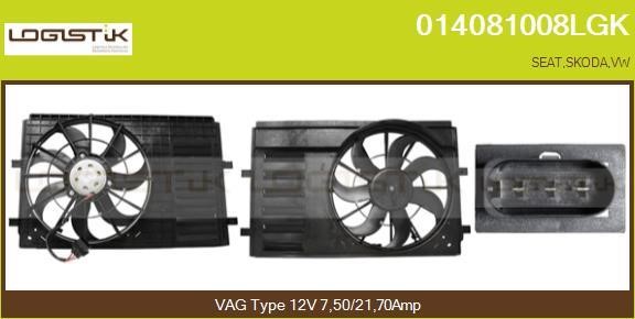 LGK 014081008LGK Electric Motor, radiator fan 014081008LGK: Buy near me in Poland at 2407.PL - Good price!
