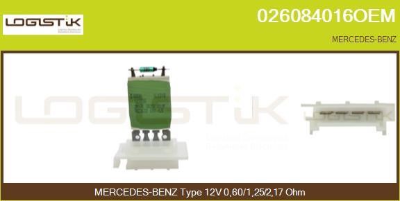 LGK 026084016OEM Resistor, interior blower 026084016OEM: Buy near me in Poland at 2407.PL - Good price!