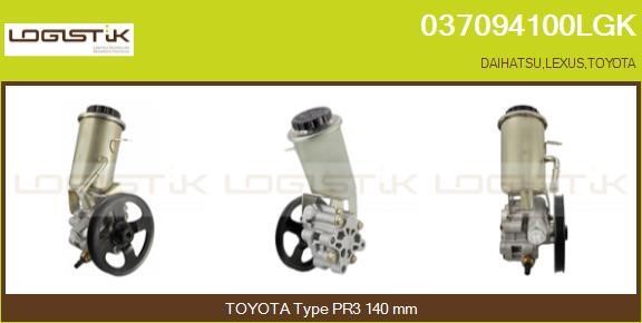 LGK 037094100LGK Hydraulic Pump, steering system 037094100LGK: Buy near me in Poland at 2407.PL - Good price!