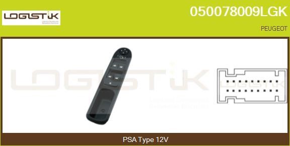 LGK 050078009LGK Power window button 050078009LGK: Buy near me in Poland at 2407.PL - Good price!