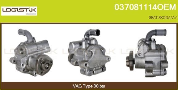 LGK 037081114OEM Hydraulic Pump, steering system 037081114OEM: Buy near me in Poland at 2407.PL - Good price!