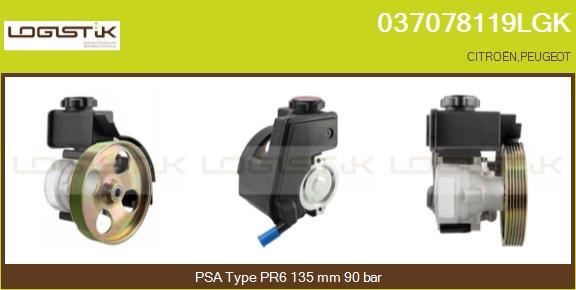 LGK 037078119LGK Hydraulic Pump, steering system 037078119LGK: Buy near me in Poland at 2407.PL - Good price!