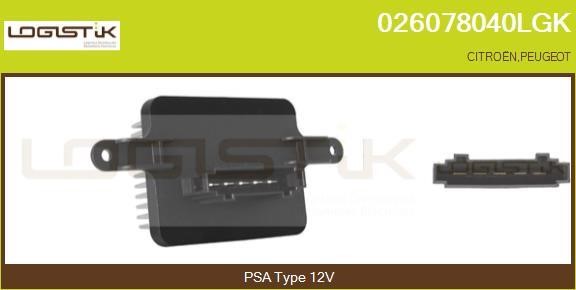 LGK 026078040LGK Resistor, interior blower 026078040LGK: Buy near me in Poland at 2407.PL - Good price!