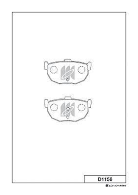 Kashiyama D1156 Brake Pad Set, disc brake D1156: Buy near me in Poland at 2407.PL - Good price!