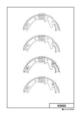 Kashiyama K6660 Колодки тормозные барабанные, комплект K6660: Отличная цена - Купить в Польше на 2407.PL!