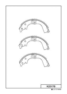 Kashiyama K2317B Brake shoe set K2317B: Buy near me in Poland at 2407.PL - Good price!