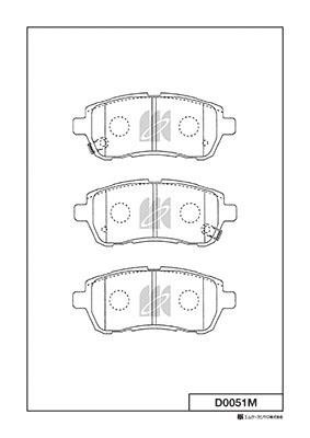 Kashiyama D0051M Гальмівні колодки, комплект D0051M: Приваблива ціна - Купити у Польщі на 2407.PL!