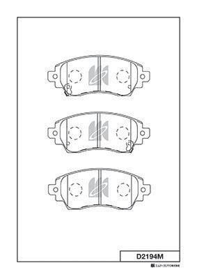 Kashiyama D2194M Brake Pad Set, disc brake D2194M: Buy near me in Poland at 2407.PL - Good price!