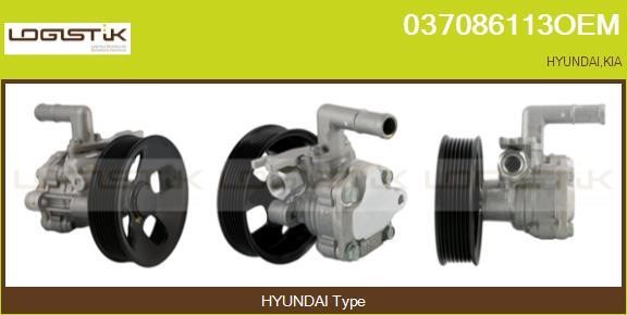 LGK 037086113OEM Hydraulic Pump, steering system 037086113OEM: Buy near me in Poland at 2407.PL - Good price!