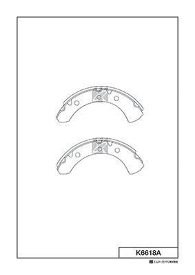 Kashiyama K6618A Колодки тормозные барабанные, комплект K6618A: Отличная цена - Купить в Польше на 2407.PL!