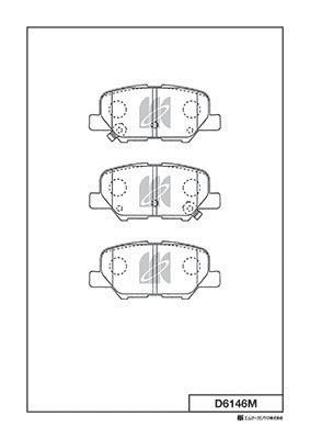 Kashiyama D6146M Тормозные колодки дисковые, комплект D6146M: Отличная цена - Купить в Польше на 2407.PL!