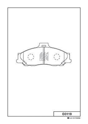 Kashiyama D3119 Brake Pad Set, disc brake D3119: Buy near me in Poland at 2407.PL - Good price!