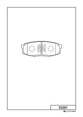 Kashiyama D2281 Brake Pad Set, disc brake D2281: Buy near me in Poland at 2407.PL - Good price!