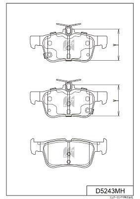 Kashiyama D5243MH Тормозные колодки дисковые, комплект D5243MH: Отличная цена - Купить в Польше на 2407.PL!