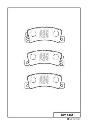 Kashiyama D2114M Гальмівні колодки, комплект D2114M: Приваблива ціна - Купити у Польщі на 2407.PL!